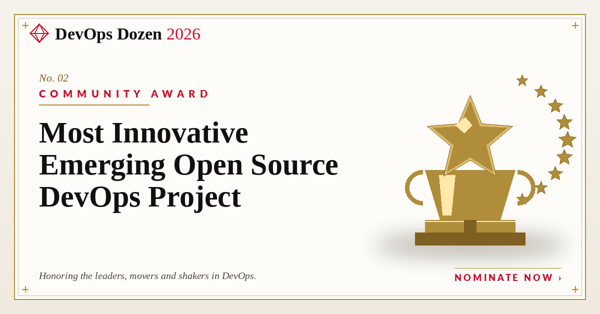 Community Award — Most Innovative Emerging Open Source DevOps Project