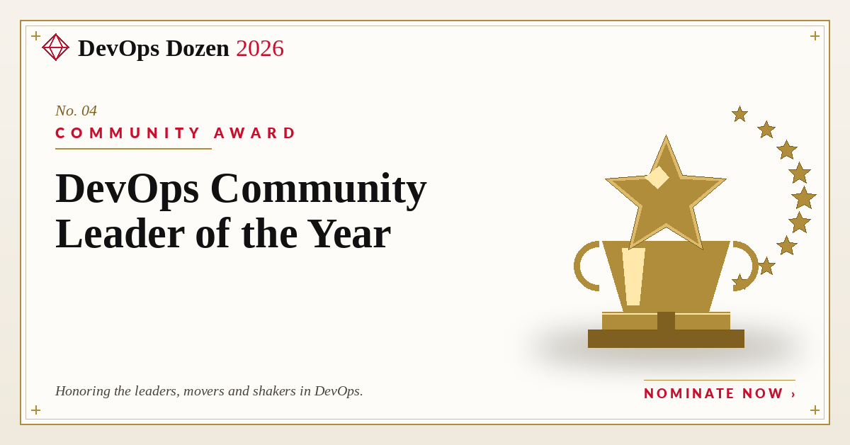 Community Award — DevOps Community Leader of the Year