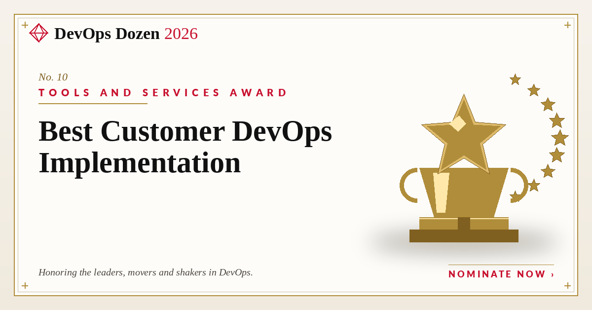 Tools & Services Award — Best Customer DevOps Implementation