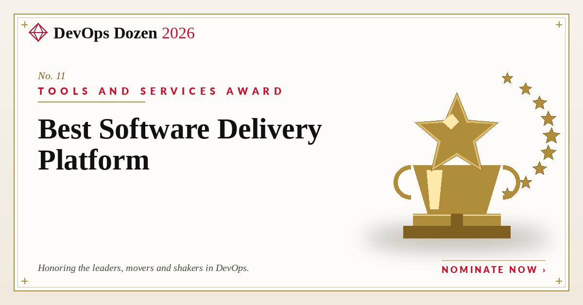 Tools & Services Award — Best Software Delivery Platform