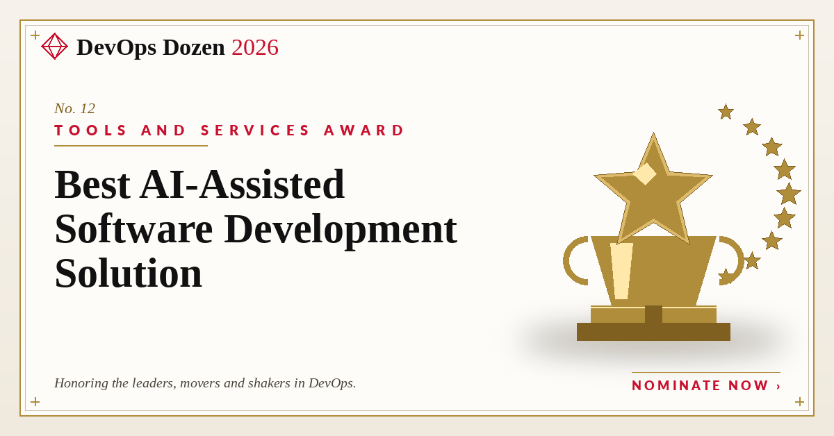 Tools & Services Award — Best AI-Assisted Software Development Solution