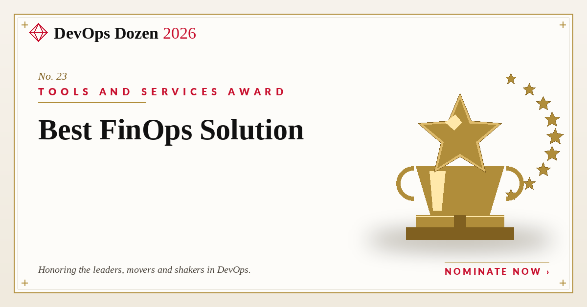 Tools & Services Award — Best FinOps Solution