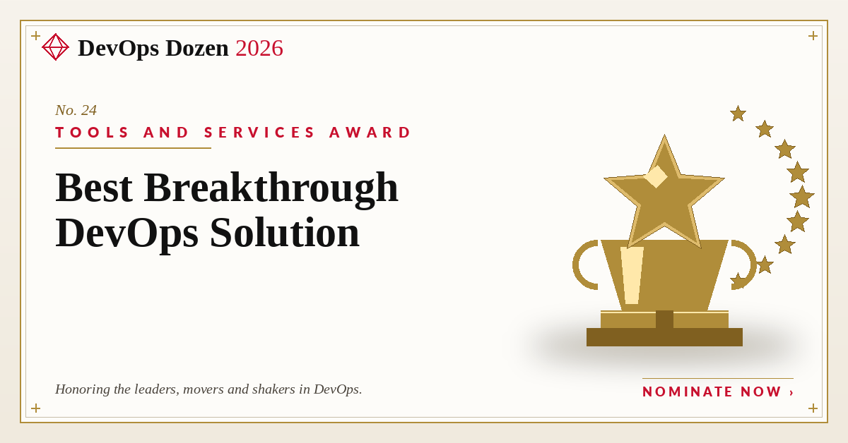 Tools & Services Award — Best Breakthrough DevOps Solution